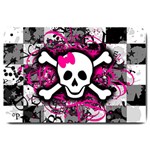 Splatter Girly Skull Large Doormat