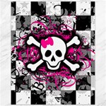 Splatter Girly Skull Canvas 11  x 14 