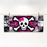 Splatter Girly Skull Hand Towel