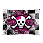 Splatter Girly Skull Pillow Case