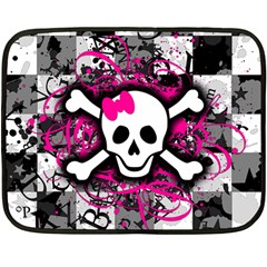 Splatter Girly Skull Double Sided Fleece Blanket (Mini) from ArtsNow.com 35 x27  Blanket Front