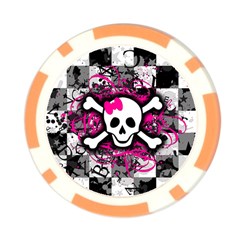 Splatter Girly Skull Poker Chip Card Guard (10 pack) from ArtsNow.com Back