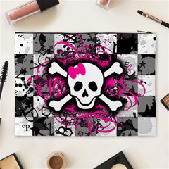 Splatter Girly Skull Cosmetic Bag (XL) from ArtsNow.com Back