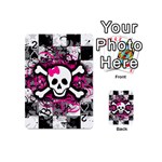 Splatter Girly Skull Playing Cards 54 Designs (Mini)