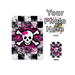 Splatter Girly Skull Playing Cards 54 Designs (Mini) from ArtsNow.com Front - Club3