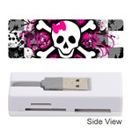 Splatter Girly Skull Memory Card Reader (Stick)