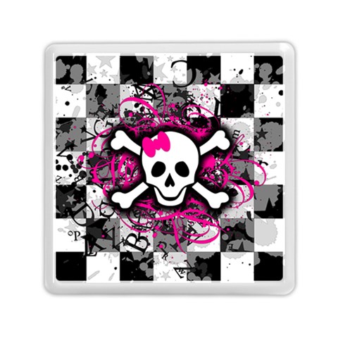 Splatter Girly Skull Memory Card Reader (Square) from ArtsNow.com Front
