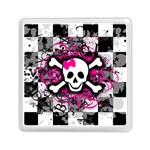 Splatter Girly Skull Memory Card Reader (Square)
