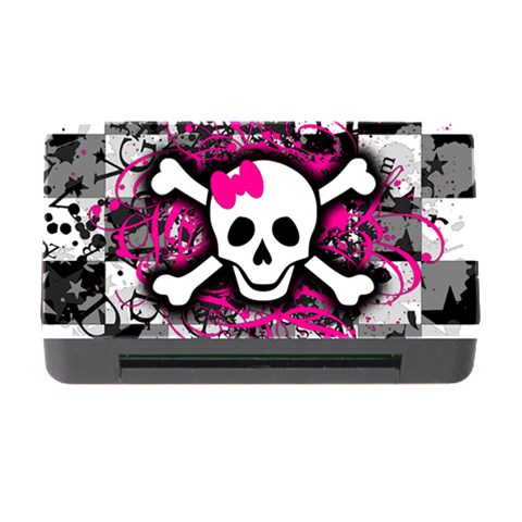 Splatter Girly Skull Memory Card Reader with CF from ArtsNow.com Front