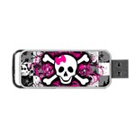 Splatter Girly Skull Portable USB Flash (One Side)