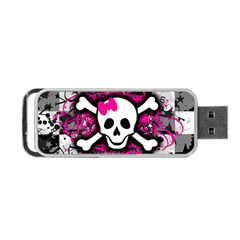 Splatter Girly Skull Portable USB Flash (Two Sides) from ArtsNow.com Front