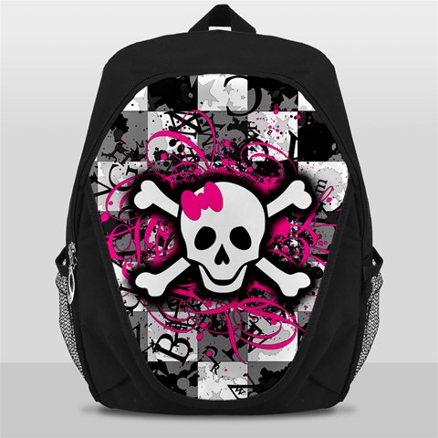 Splatter Girly Skull Backpack Bag from ArtsNow.com Front