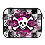 Splatter Girly Skull Apple iPad Zipper Case