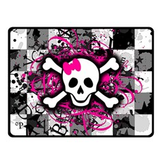 Splatter Girly Skull Double Sided Fleece Blanket (Small) from ArtsNow.com 45 x34  Blanket Front