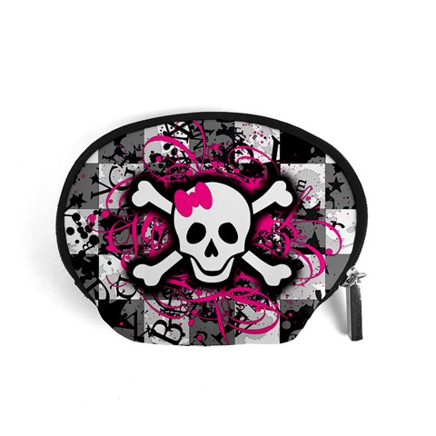 Splatter Girly Skull Accessory Pouch (Small) from ArtsNow.com Front