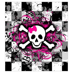 Splatter Girly Skull Drawstring Pouch (Large) from ArtsNow.com Front