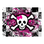 Splatter Girly Skull Double Sided Flano Blanket (Mini)