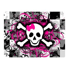 Splatter Girly Skull Double Sided Flano Blanket (Mini) from ArtsNow.com 35 x27  Blanket Back