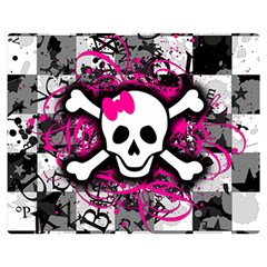 Splatter Girly Skull Double Sided Flano Blanket (Medium) from ArtsNow.com 60 x50  Blanket Front