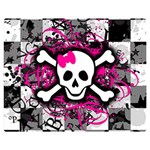 Splatter Girly Skull Double Sided Flano Blanket (Medium)