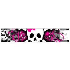 Splatter Girly Skull Small Flano Scarf from ArtsNow.com Back