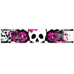 Splatter Girly Skull Large Flano Scarf  from ArtsNow.com Front