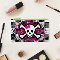 Splatter Girly Skull Cosmetic Bag (XS) from ArtsNow.com Front