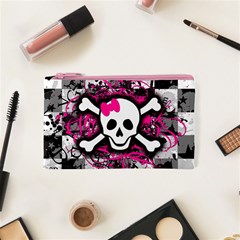 Splatter Girly Skull Cosmetic Bag (XS) from ArtsNow.com Front