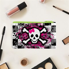 Splatter Girly Skull Cosmetic Bag (XS) from ArtsNow.com Back