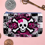 Splatter Girly Skull Large Coin Purse