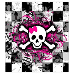 Splatter Girly Skull Drawstring Pouch (XXL) from ArtsNow.com Front