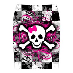 Splatter Girly Skull Midi Wrap Pencil Skirt from ArtsNow.com Back