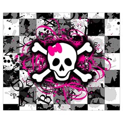 Splatter Girly Skull Medium Tote Bag from ArtsNow.com Front