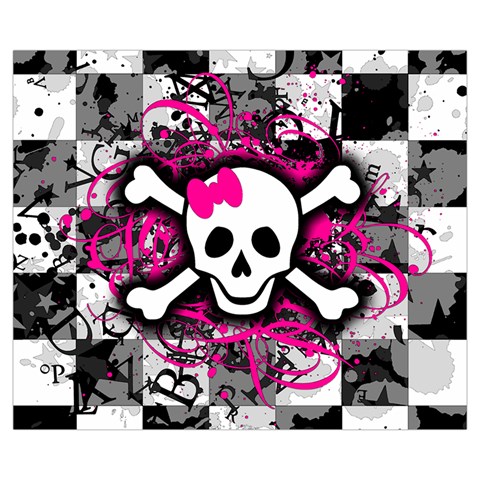 Splatter Girly Skull Zipper Medium Tote Bag from ArtsNow.com Front