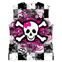 Splatter Girly Skull Women s Button Up Vest from ArtsNow.com Back