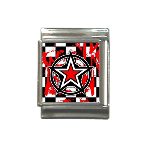Star Checkerboard Splatter Italian Charm (13mm) from ArtsNow.com Front