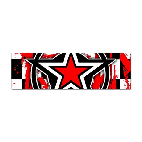 Star Checkerboard Splatter Sticker (Bumper) from ArtsNow.com Front
