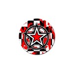 Star Checkerboard Splatter Golf Ball Marker (10 pack)