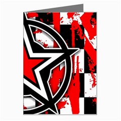 Star Checkerboard Splatter Greeting Card from ArtsNow.com Left