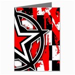 Star Checkerboard Splatter Greeting Card