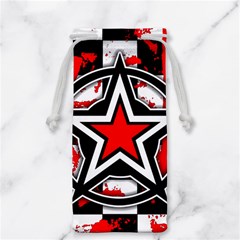 Star Checkerboard Splatter Jewelry Bag from ArtsNow.com Front