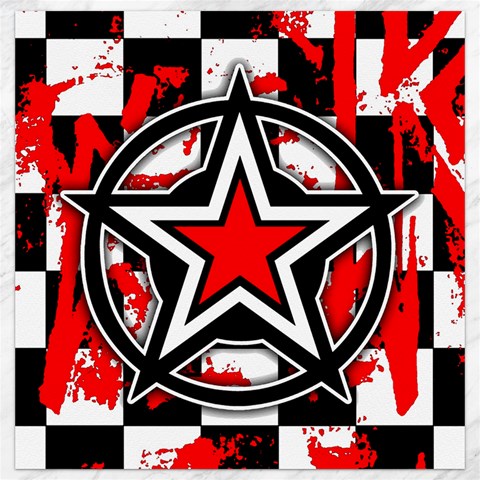 Star Checkerboard Splatter Canvas 12  x 12  from ArtsNow.com 11.4 x11.56  Canvas - 1