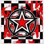 Star Checkerboard Splatter Canvas 12  x 12 