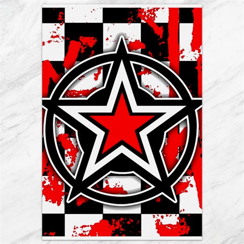 Star Checkerboard Splatter Canvas 20  x 30  from ArtsNow.com 19.62 x28.9  Canvas - 1