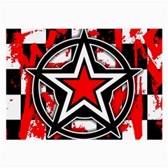 Star Checkerboard Splatter Large Glasses Cloth (2 Sides) from ArtsNow.com Back