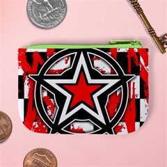 Star Checkerboard Splatter Mini Coin Purse from ArtsNow.com Back
