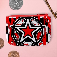 Star Checkerboard Splatter Mini Coin Purse from ArtsNow.com Back