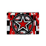 Star Checkerboard Splatter Cosmetic Bag (Medium)