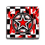 Star Checkerboard Splatter Memory Card Reader (Square 5 Slot)