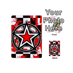 Jack Star Checkerboard Splatter Playing Cards 54 Designs (Mini) from ArtsNow.com Front - DiamondJ